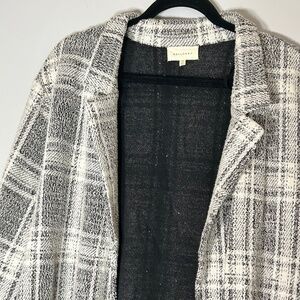 Only Worn Once MELLODAY Open Front Lightweight Plaid Topper